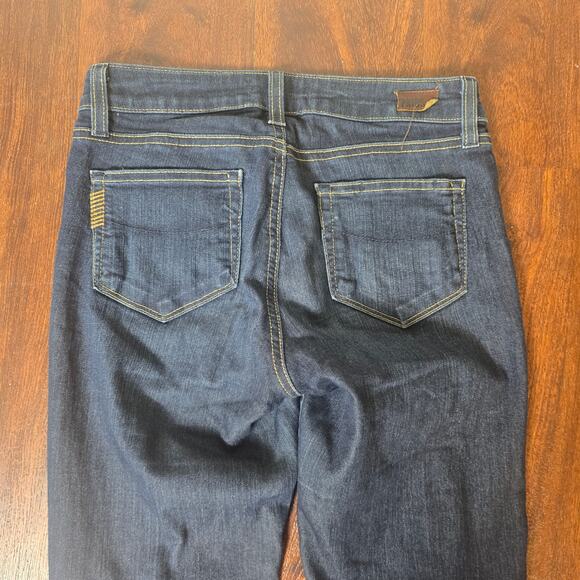 Paige Lou Lou Mid-Rise Dark Wash Flare Jeans - Size 26 - Picture 7 of 9